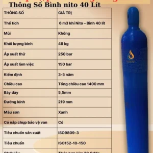 Bình khí nito 40 lit