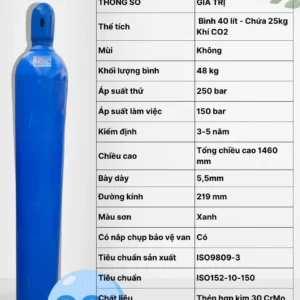 Bình Khí CO2 40 lít