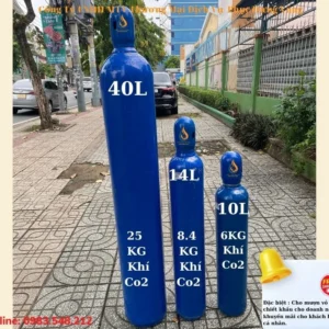 Bình Khí CO2 40 Lít-Bình Mới 100% 18 THE TICH BINH KHI