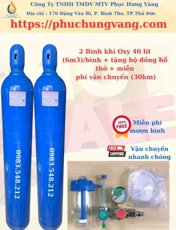 2 Bình Oxy Y tế