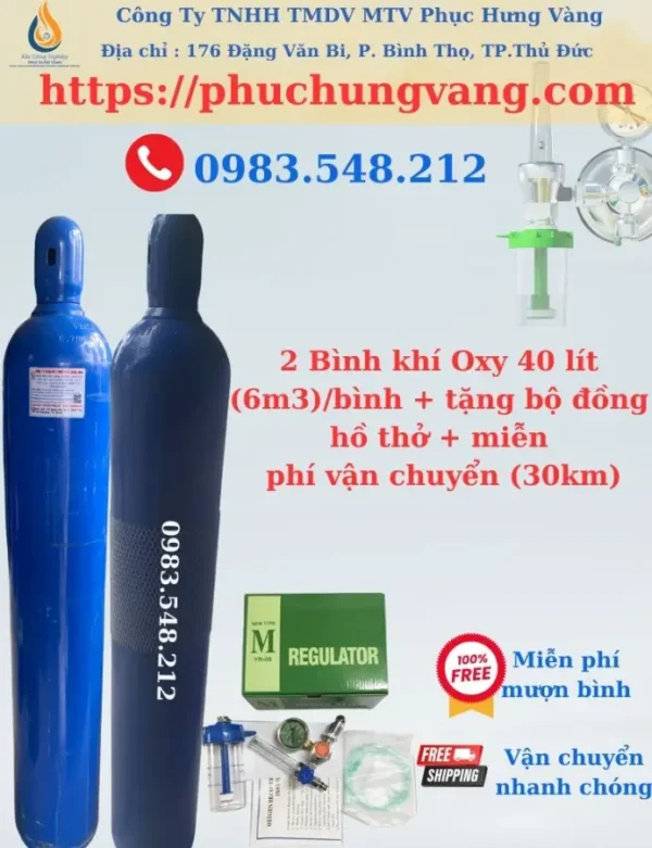 2 Bình Oxy Y tế