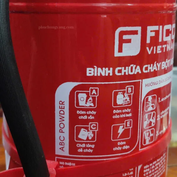 Bình chữa cháy bột ABC 4kg FICO FC 104 ABC