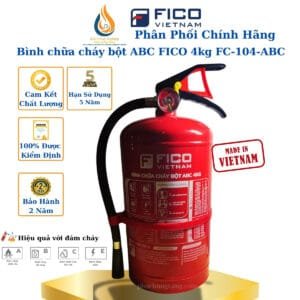 Bình chữa cháy bột ABC FICO - Phuc Hung Vang 4kg FC-104-ABC
