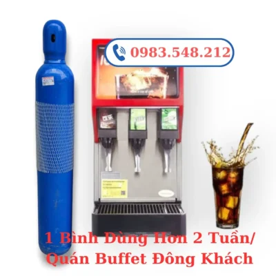 Khí CO2 Làm Soda Nước Ngọt Tươi Khi Cong Nghiep Phuc Hung Vang Khí CO2 Làm Soda Nước Ngọt Tươi