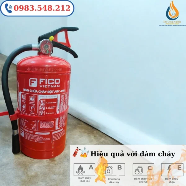 Bình Chữa Cháy Bột ABC 4kg