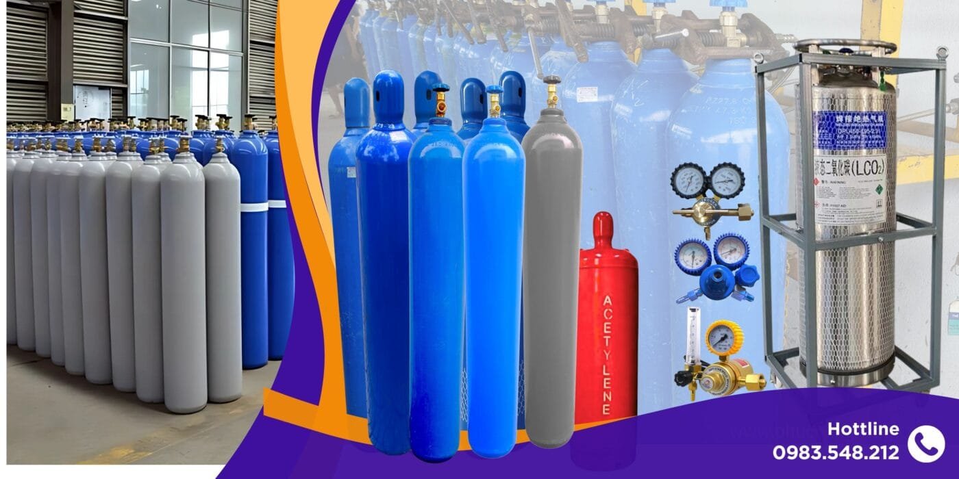 Khí Argon Co2 nito tinh khiết Phục Hưng Vàng