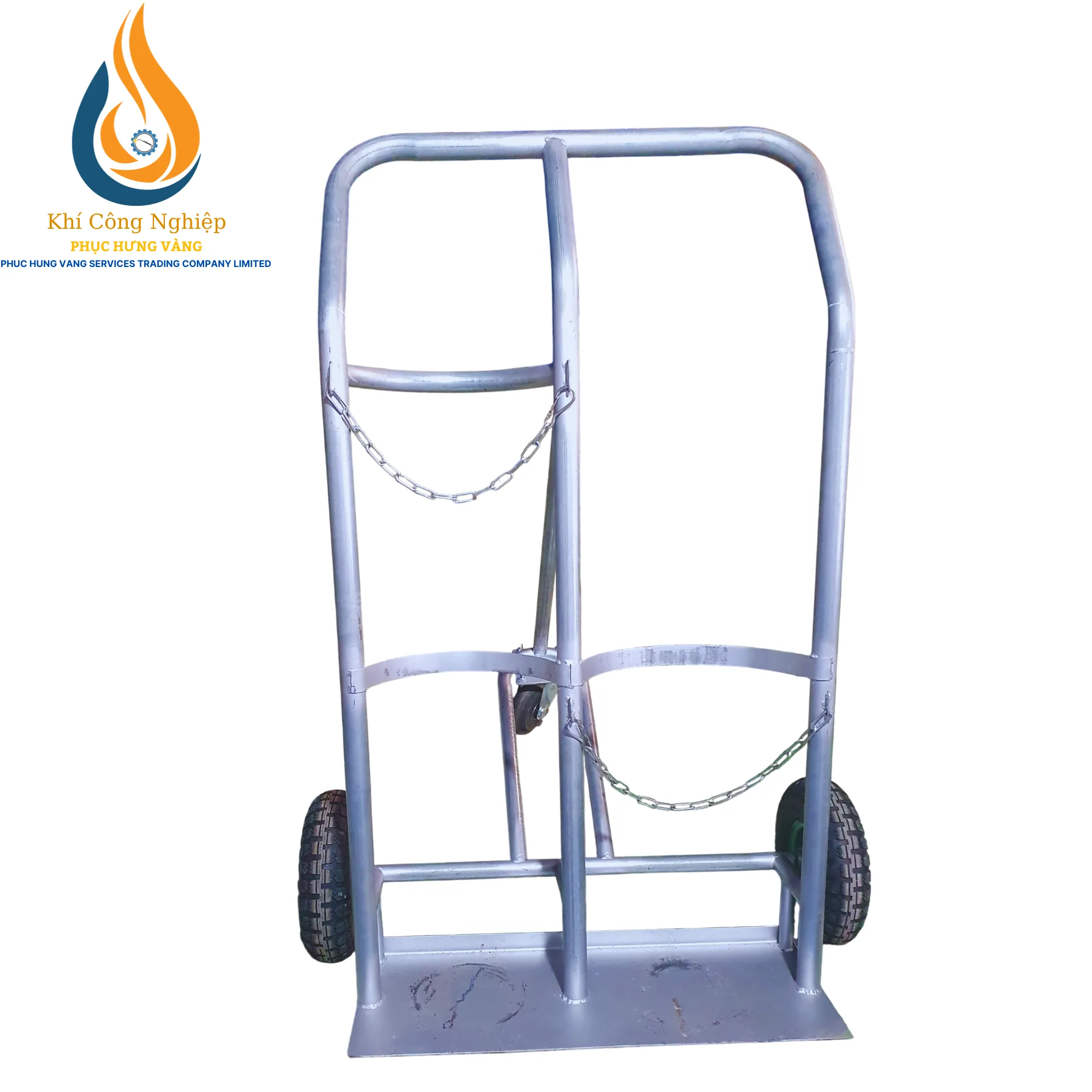 Xe Đẩy Bình Khí Đôi Tải Trọng 200kg 1 Xe Đẩy Bình Khí Đôi