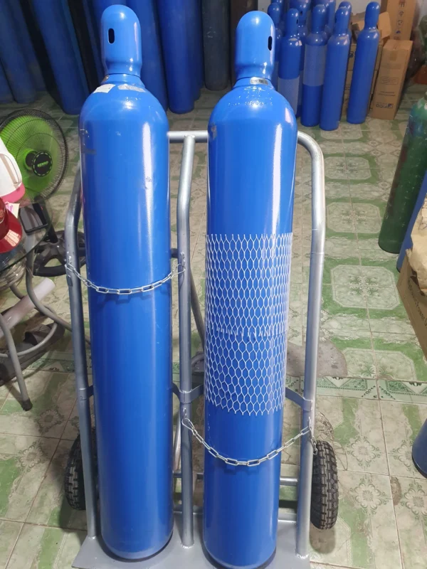 Xe Đẩy Bình Khí Đôi Tải Trọng 200kg 9 Hình ảnh thực tế xe đẩy bình khí đôi 200kg