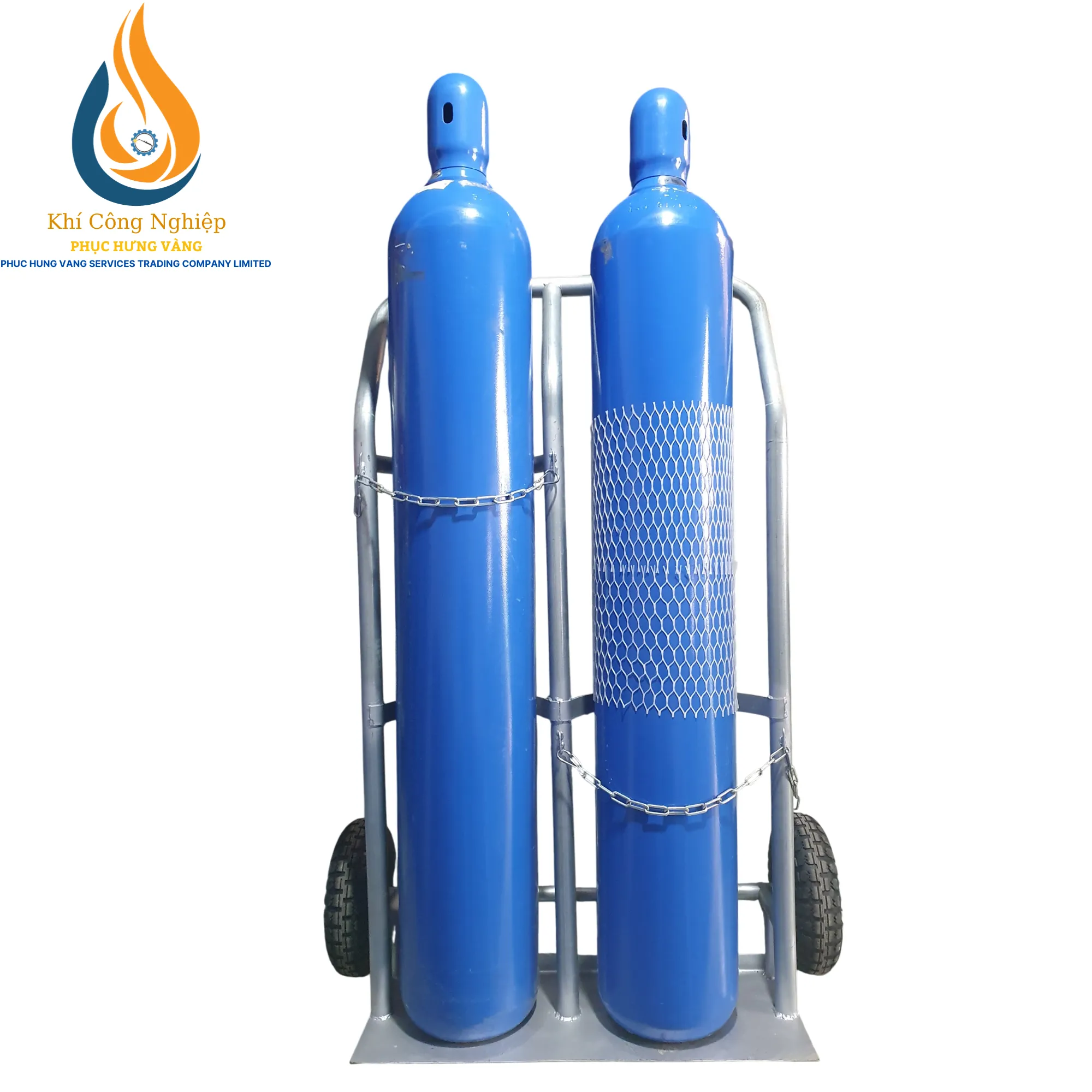 Xe Đẩy Bình Khí Đôi Tải Trọng 200kg 2 Xe Đẩy Bình Khí Đôi 200kg (Tải Trọng 200kg)